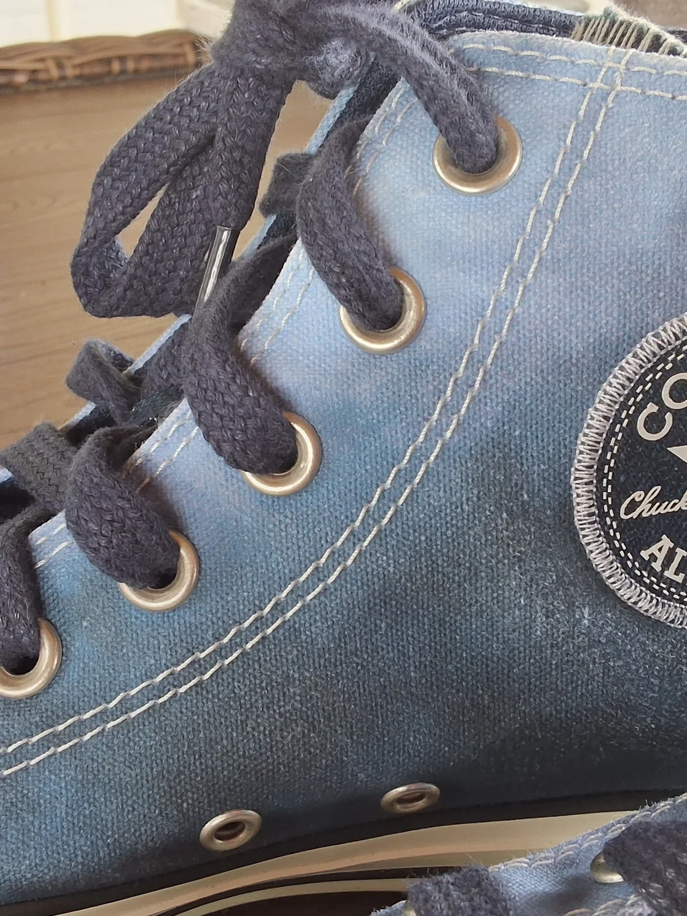 NEW Converse High Top Sneakers - Blue with Navy Laces Mens 6 Womens 8